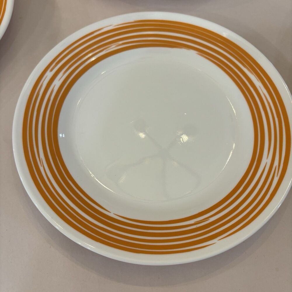 Corelle Strokes Of Color 4 Dinner Plates + 4 Luncheons Tangerine Discontinued - Picture 12 of 12